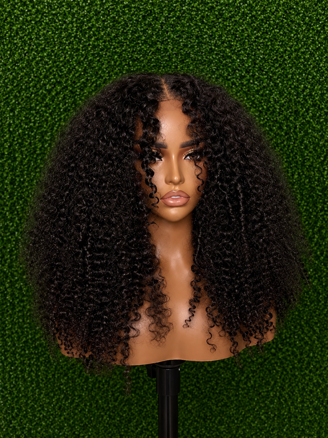 Luxury Synthetic Deep Curl Lace Front Wig