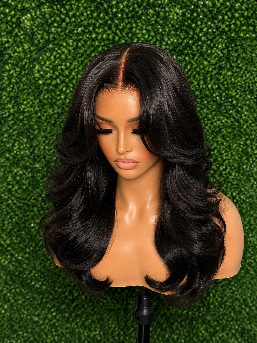 9x6 Layered Kinky Straight Glueless Wig