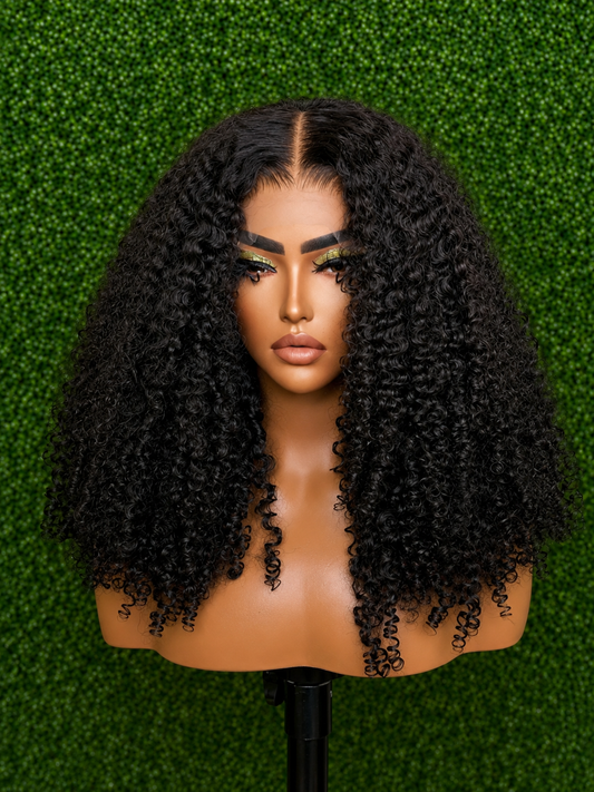 Luxury Synthetic Deep Curl Lace Front Wig