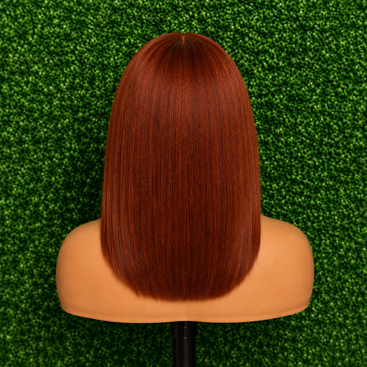 (Reddish Brown)
Luxury Glueless Yaki Straight Bob Wig | 7x5 HD Lace | 180% Density | Reddish Brown